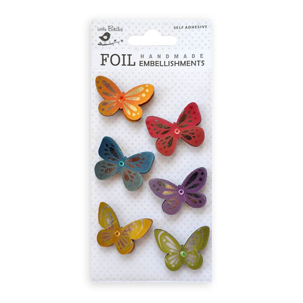 FOIL PRINTED STICKER BUTTERFLY 