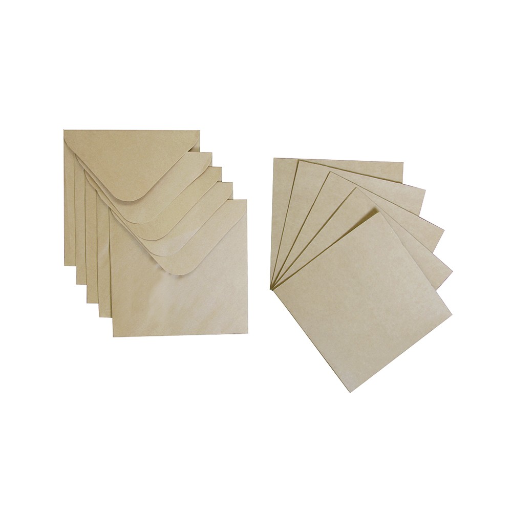 5 Cards And 5 Envelopes - Kraft #2